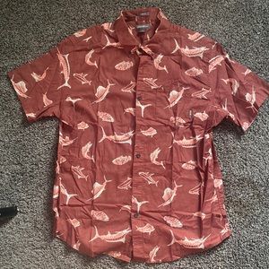 Eddie Bauer “Fish” print button down.